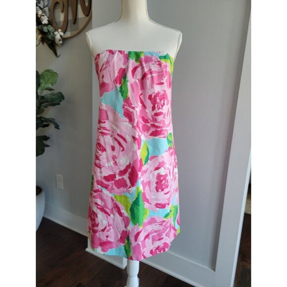 Lilly Pulitzer Keetan First Impressions Strapless Floral Dress 8 RARE Holy Grail - Picture 1 of 6